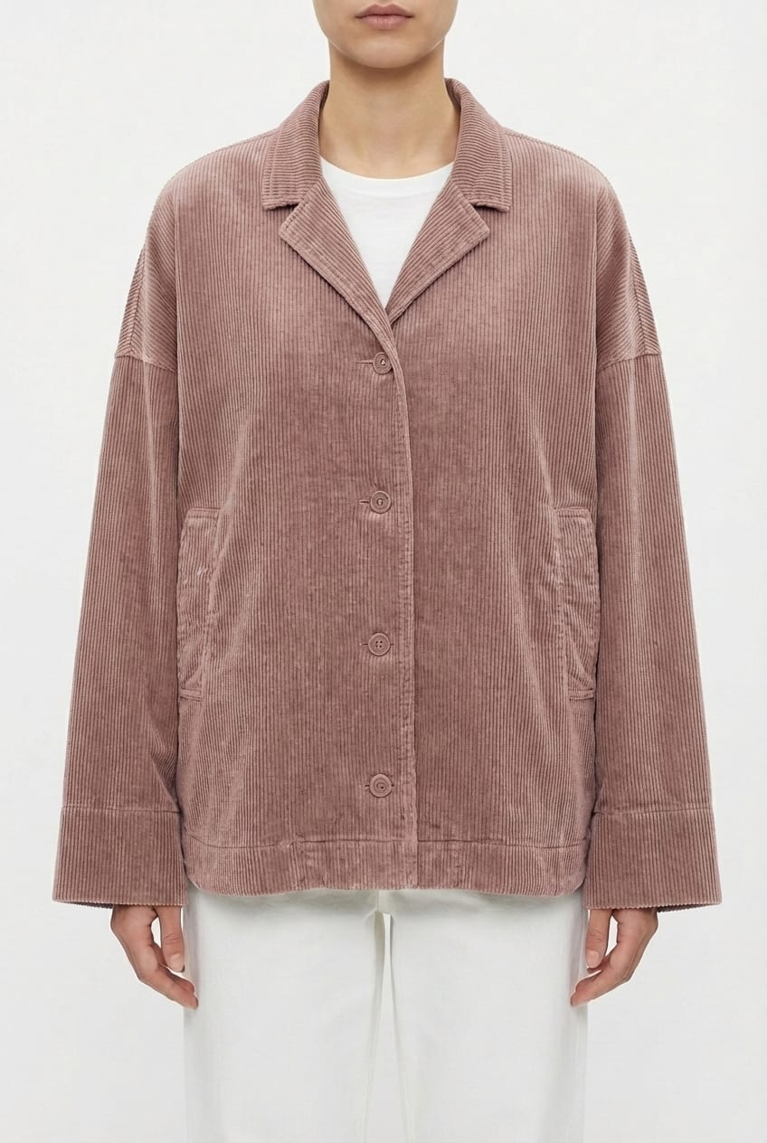 Jacket 6627 - Pure cotton corduroy - 332QUARTZ - 10260710627