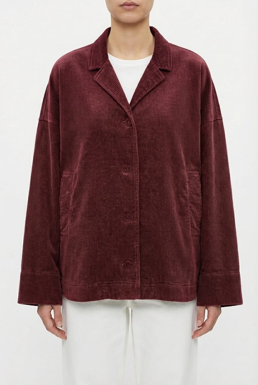 Jacket 6627 - Pure cotton corduroy - 362SYRAH - 10260710627