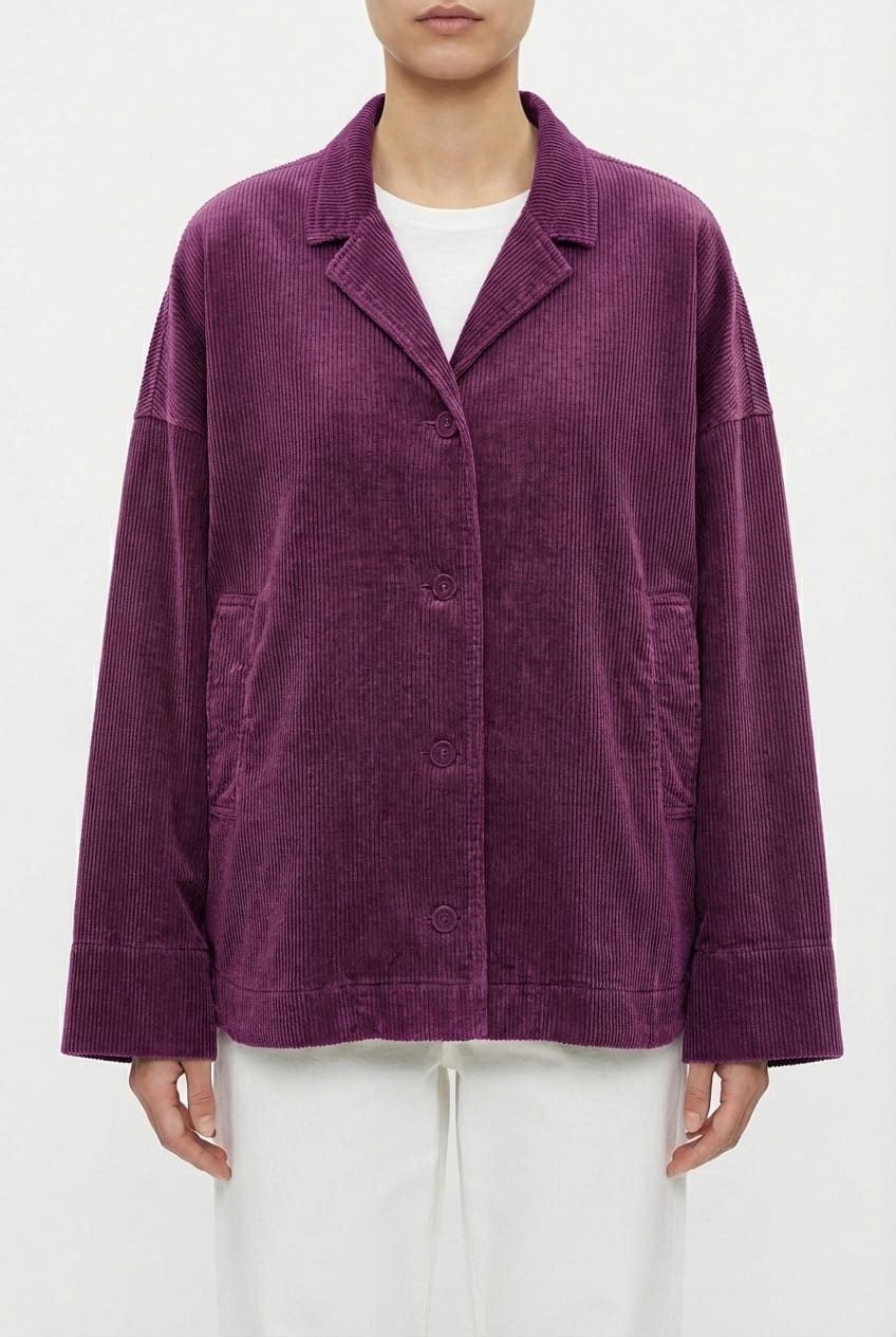 Jacket 6627 - Pure cotton corduroy - 372AMETHYST - 10260710627