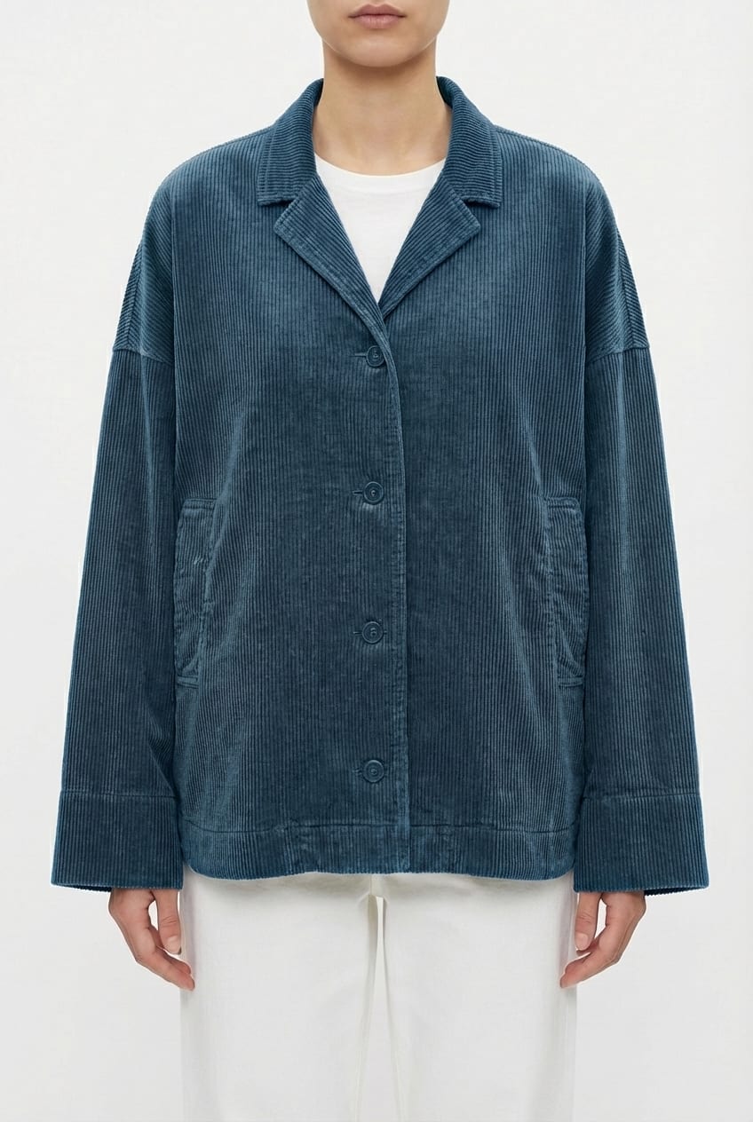 Jacket 6627 - Pure cotton corduroy - 452LAKE - 10260710627