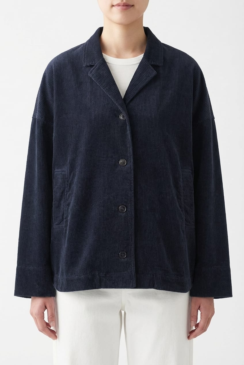 Jacket 6627 - Pure cotton corduroy - 490NAVY - 10260710627