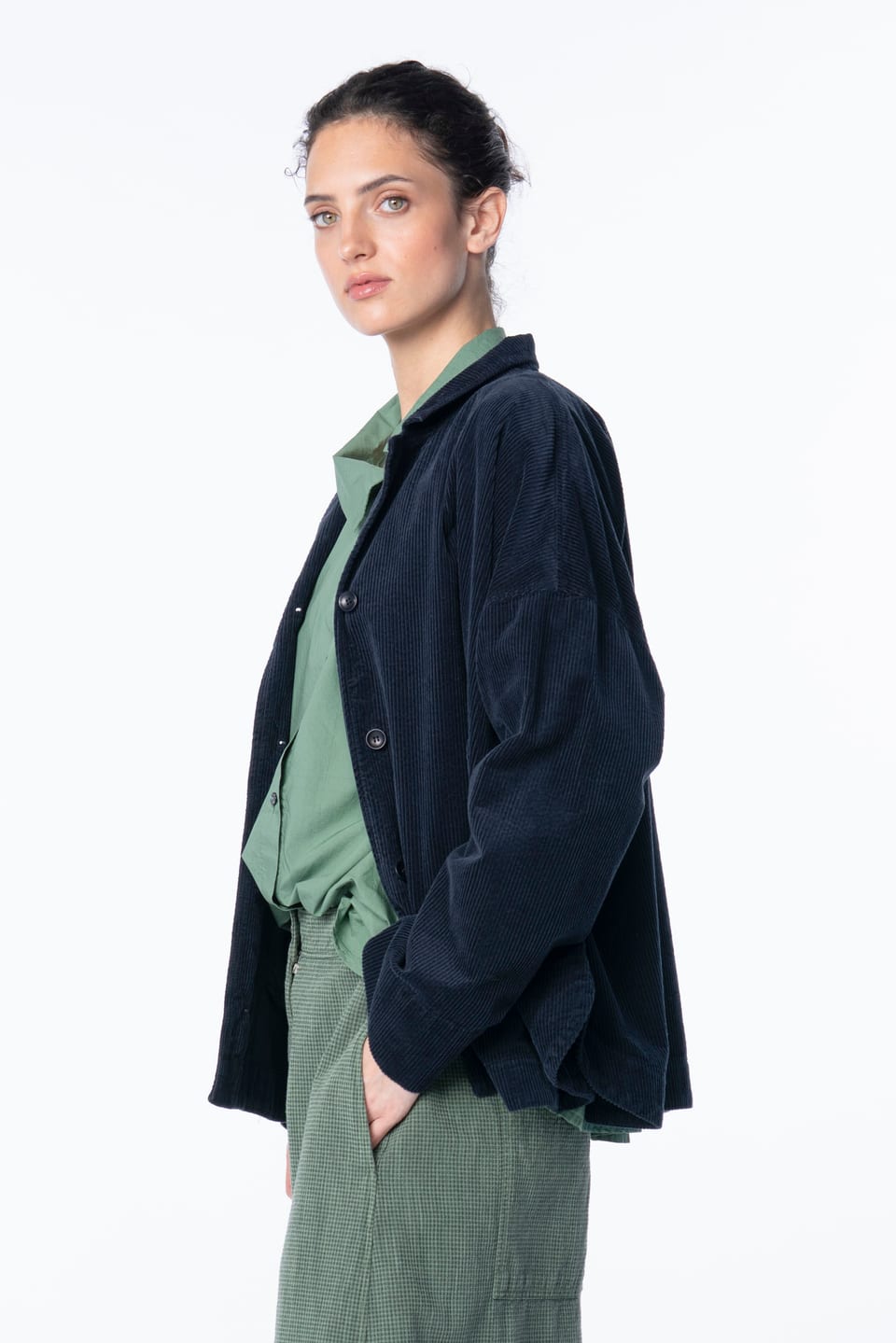 Jacket 6627 - Pure cotton corduroy - 490NAVY - 10260710627