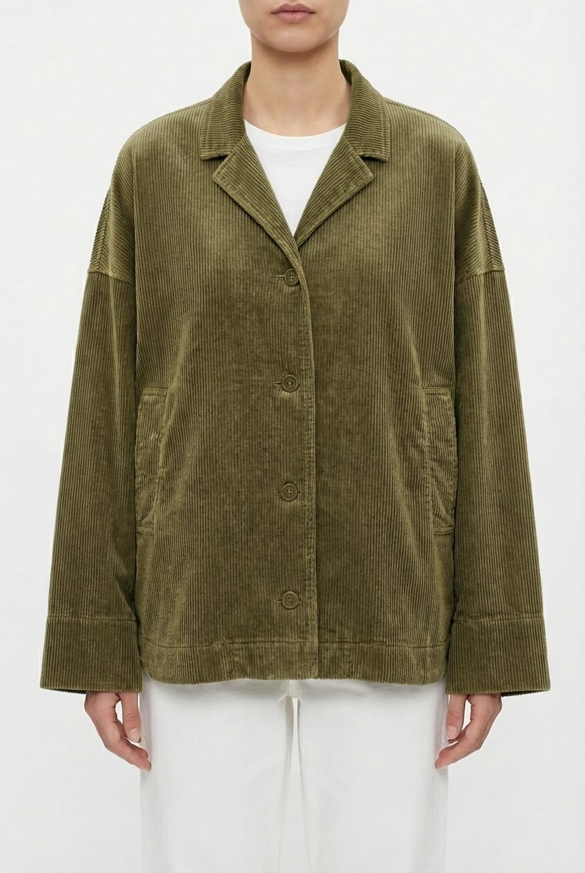 Jacket 6627 - Pure cotton corduroy - 752MEADOW - 10260710627
