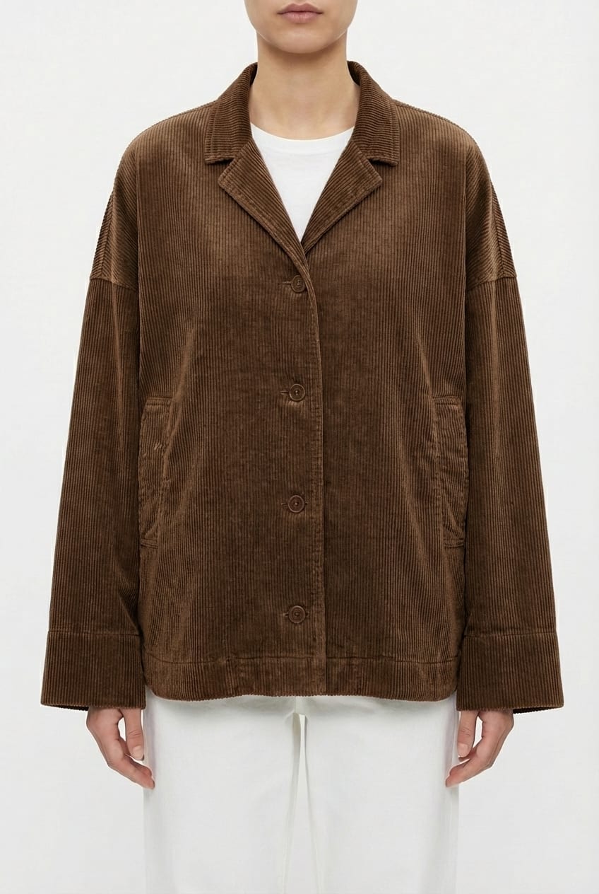 Jacket 6627 - Pure cotton corduroy - 862WOOD - 10260710627