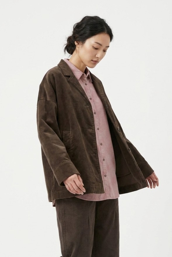 Jacket 6627 892CHOCO Pure cotton corduroy