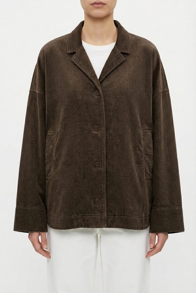 Jacket 6627 - Pure cotton corduroy - 892CHOCO - 10260710627