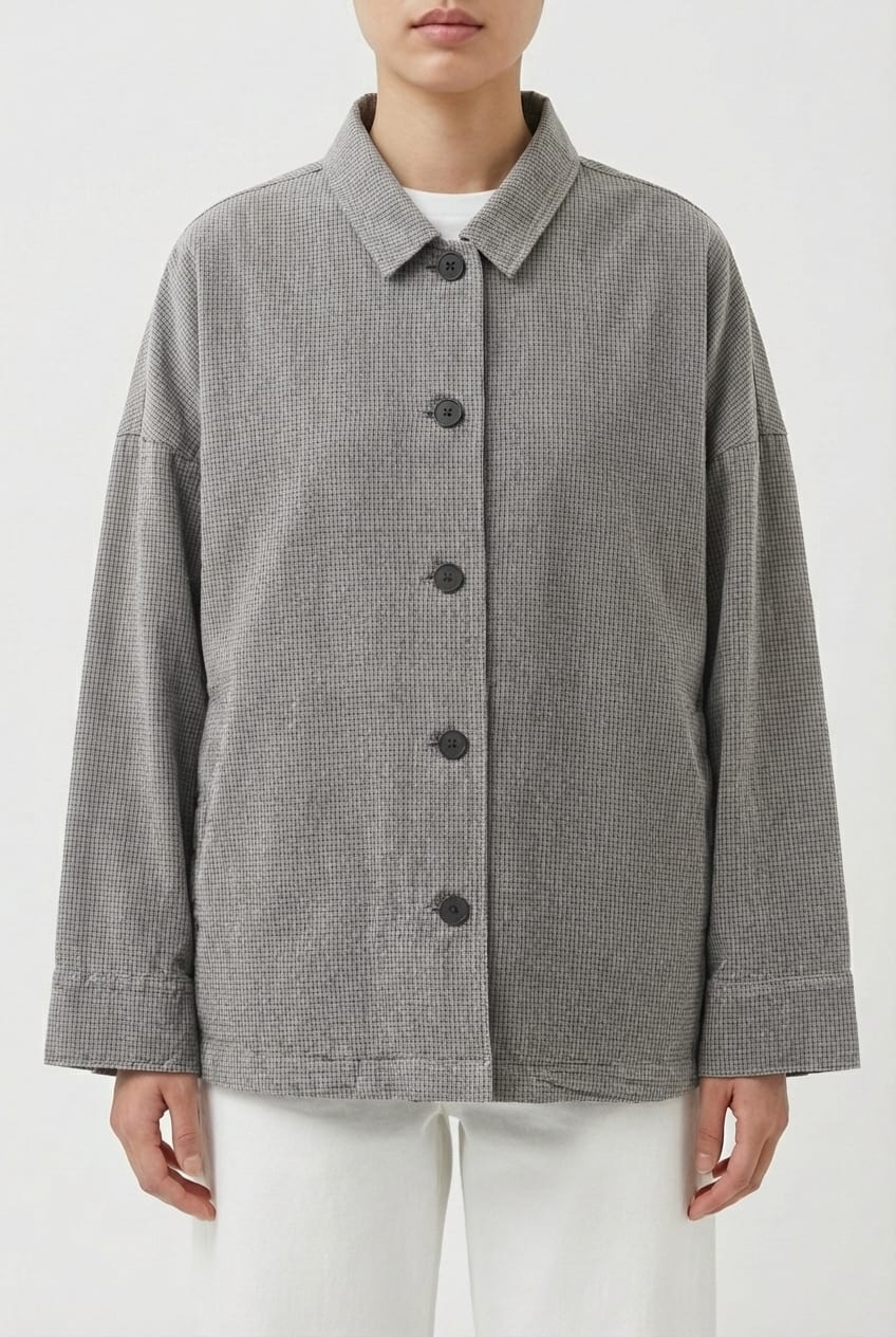 Jacket 6629 - Dobby cotton check - 120ECRU - 10260710629