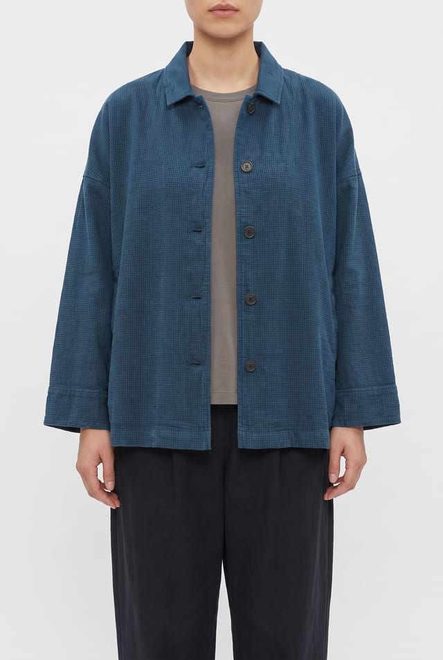 Jacket 6629 - Dobby cotton check - 450LAKE - 10260710629