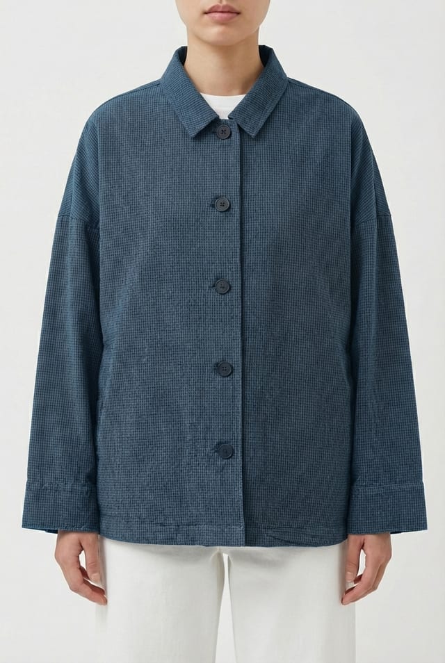 Jacket 6629 - Dobby cotton check - 450LAKE - 10260710629