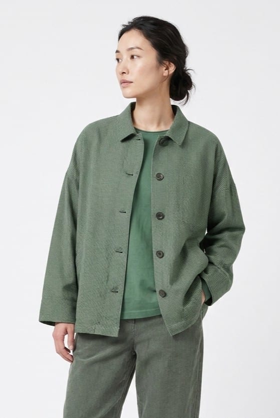Veste 6629 - Coton à carreaux Dobby - 640MYRTLE - 10260710629