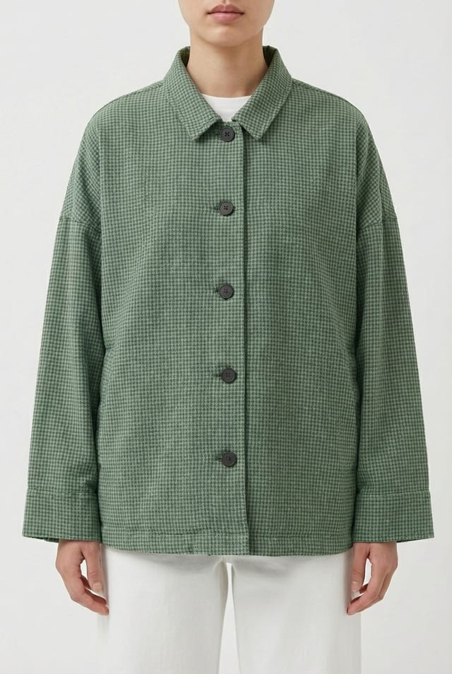 Jacket 6629 - Dobby cotton check - 640MYRTLE - 10260710629