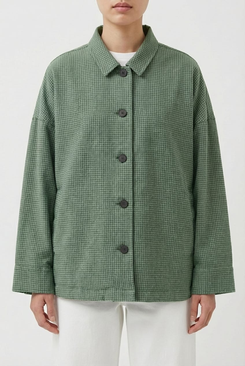 Jacket 6629 - Dobby cotton check - 640MYRTLE - 10260710629