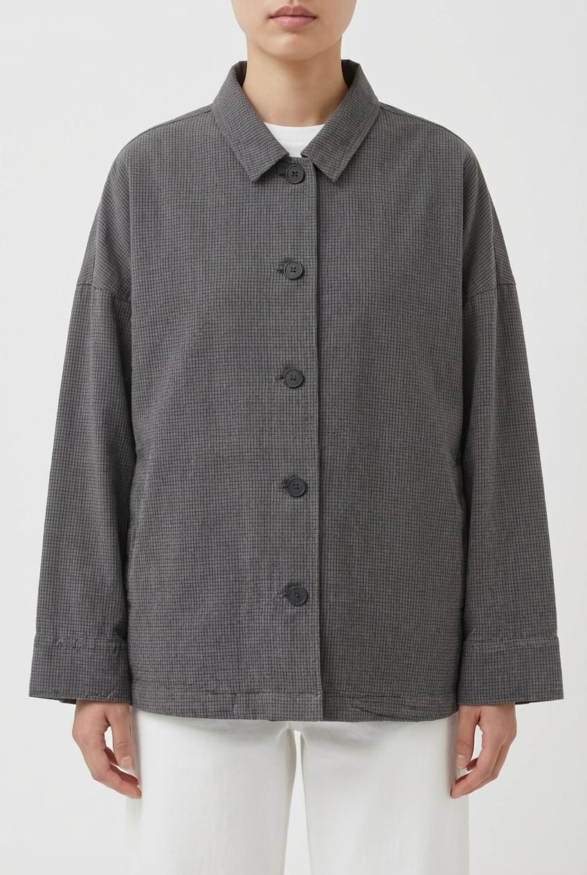 Jacket 6629 - Dobby cotton check - 960CADMIUM - 10260710629