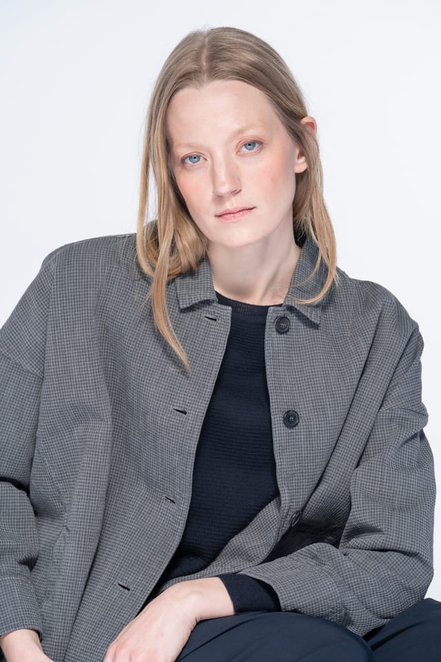 Jacket 6629 - Dobby cotton check - 960CADMIUM - 10260710629