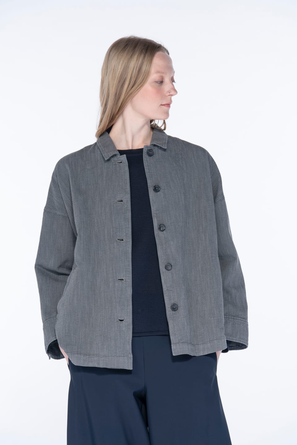 Jacket 6629 - Dobby cotton check - 960CADMIUM - 10260710629