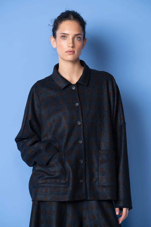 Veste 6631 - Jersey jacquard Cube - 490NAVY - 10260710631