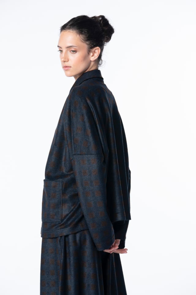 Veste 6631 - Jersey jacquard Cube - 490NAVY - 10260710631
