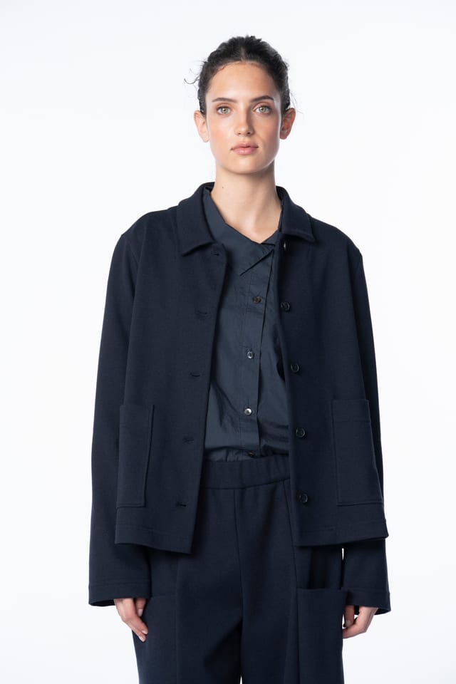Veste 6632 - jersey jacquard sergé - 490NAVY - 10260710632