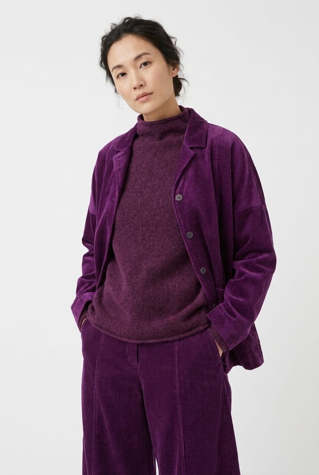 Jacket 6633 - Cotton stretch velvet - 372AMETHYST - 10260710633