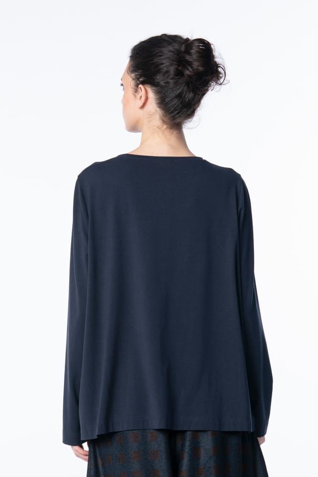 Shirt 6641 - Drapey lyocell jersey - 490NAVY - 10260710641