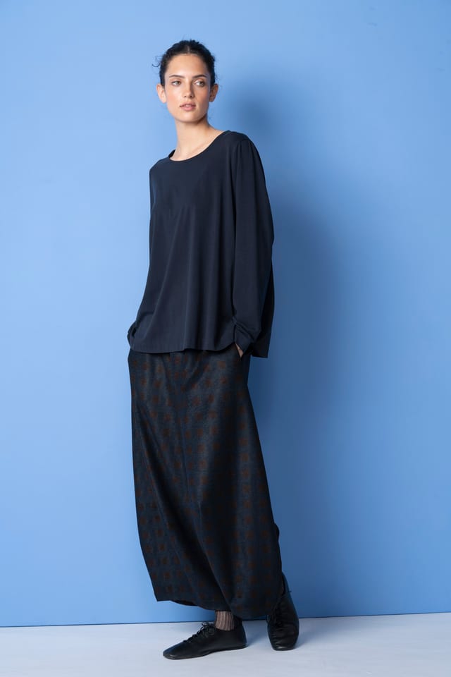 Shirt 6641 - Drapey lyocell jersey - 490NAVY - 10260710641