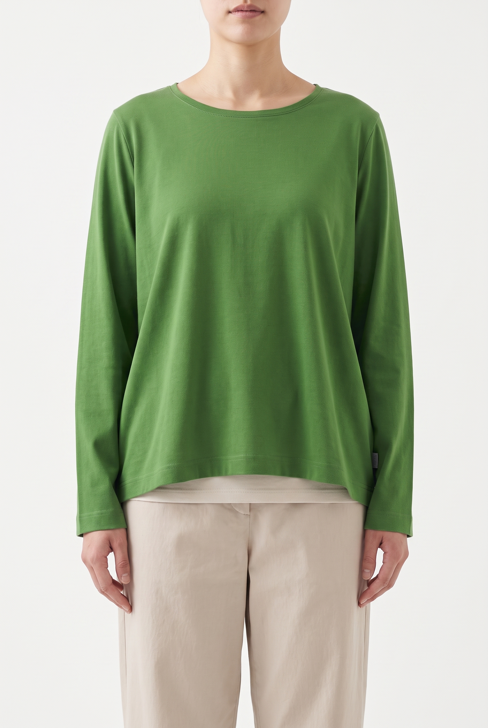 Shirt 6641 660GREEN Drapey lyocell jersey