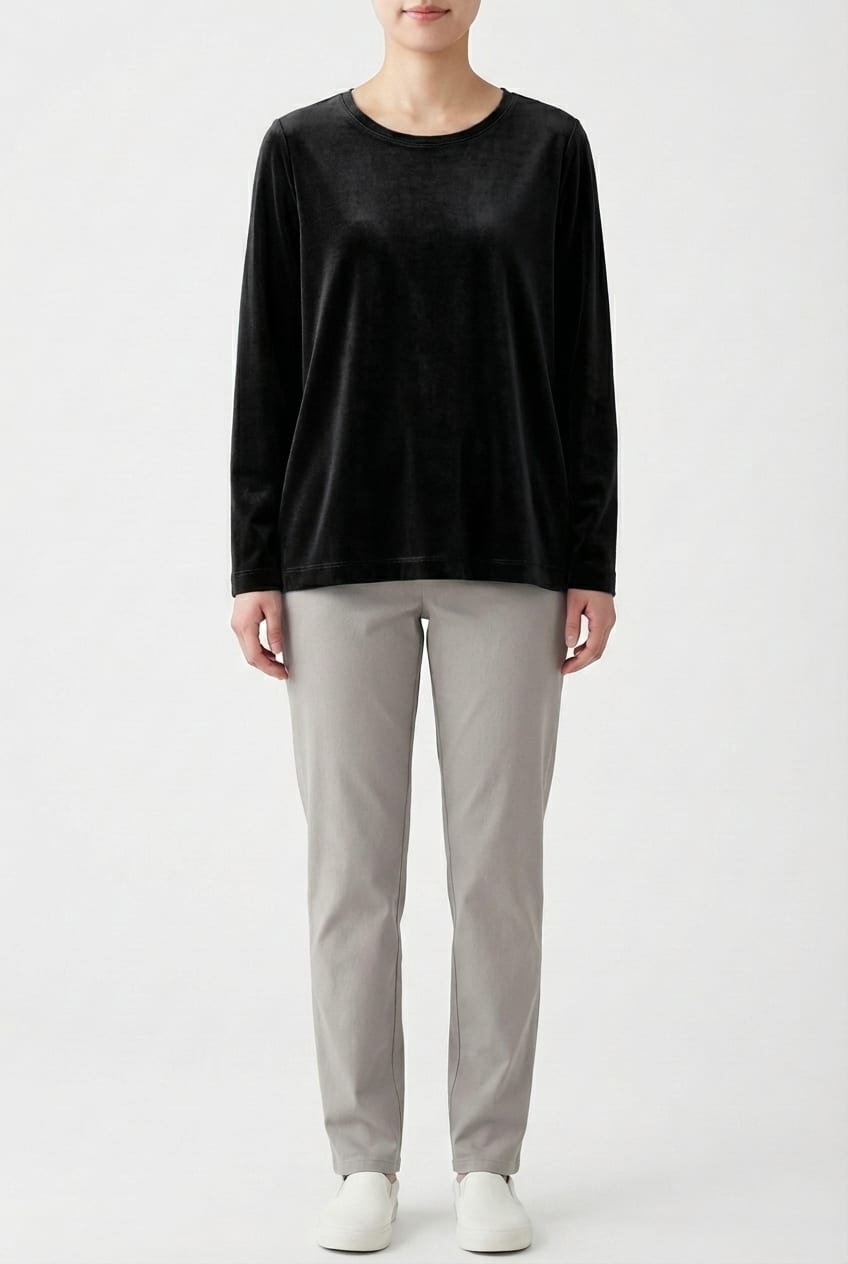 Shirt 6641 - Drapey lyocell jersey - 990BLACK - 10260710641