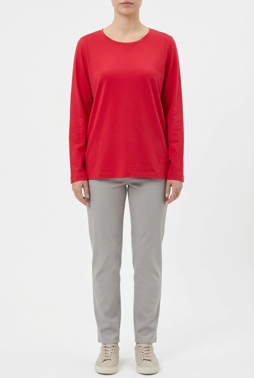 Shirt 6643 - Cotton single jersey - 350SCARLET - 10260710643