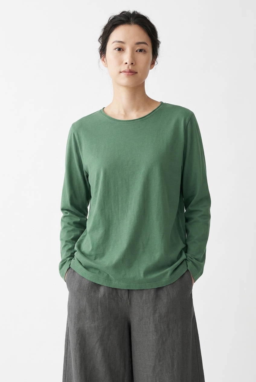 Shirt 6643 640MYRTLE Cotton single jersey