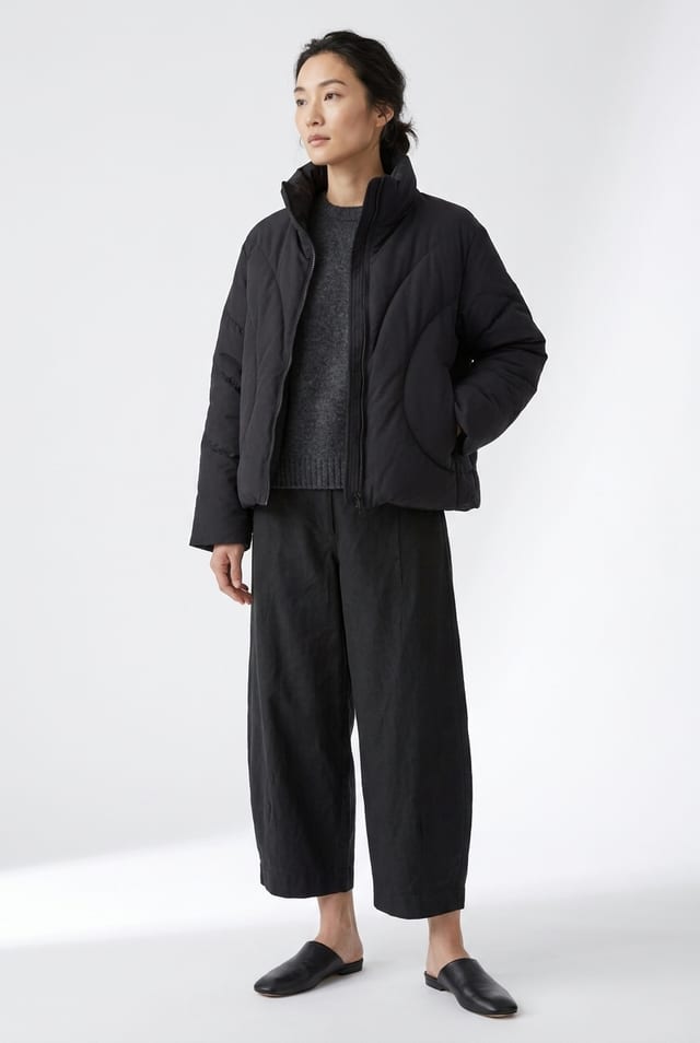 Outdoor jacket 6660 - Padded outdoor ripstop in cotton-polyamide blend - 990BLACK - 10260710660