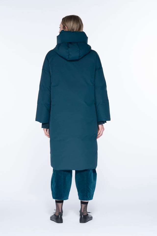 Manteau 6661 - Tissu ripstop rembourré d'extérieur en mélange coton-polyamide - 580TEAL - 10260710661