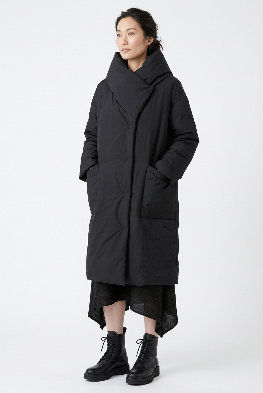Coat 6661 Grey Padded outdoor ripstop in cotton-polyamide blend