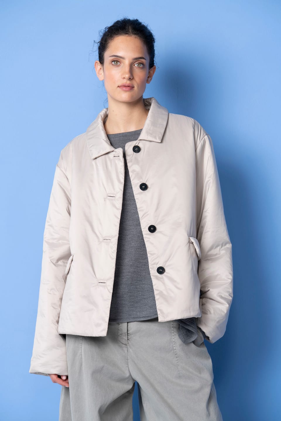 Outdoor jacket 6662 - Padded outdoor taffeta - 120ECRU - 10260710662
