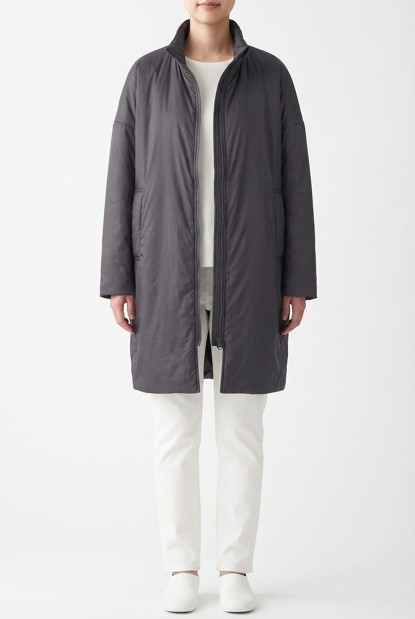 Coat 6663 - Padded outdoor taffeta - 490NAVY - 10260710663