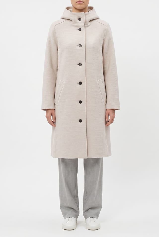Coat 6664 - Premium OSKA boiled wool - 120ECRU - 10260710664