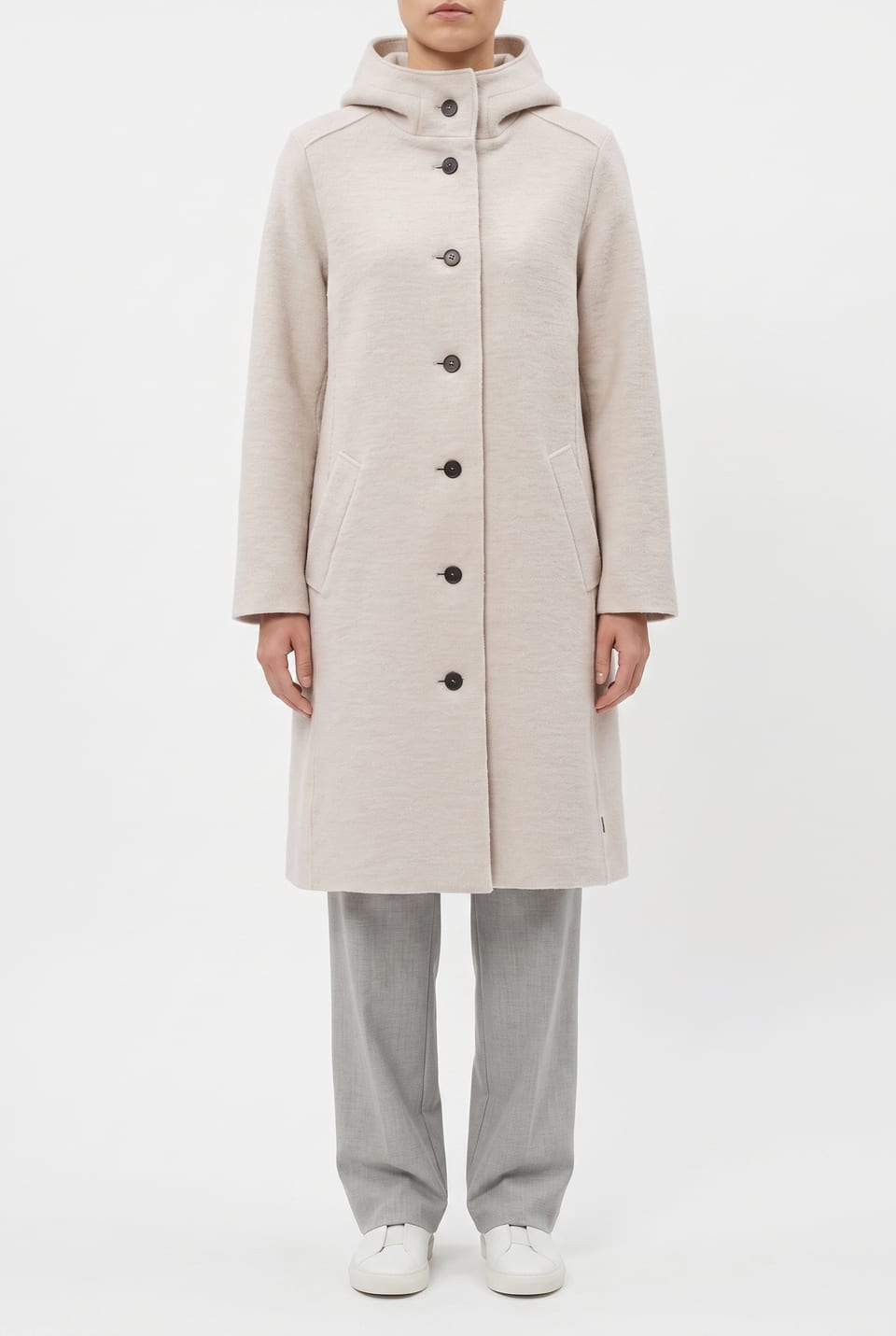 Coat 6664 - Premium OSKA boiled wool - 120ECRU - 10260710664