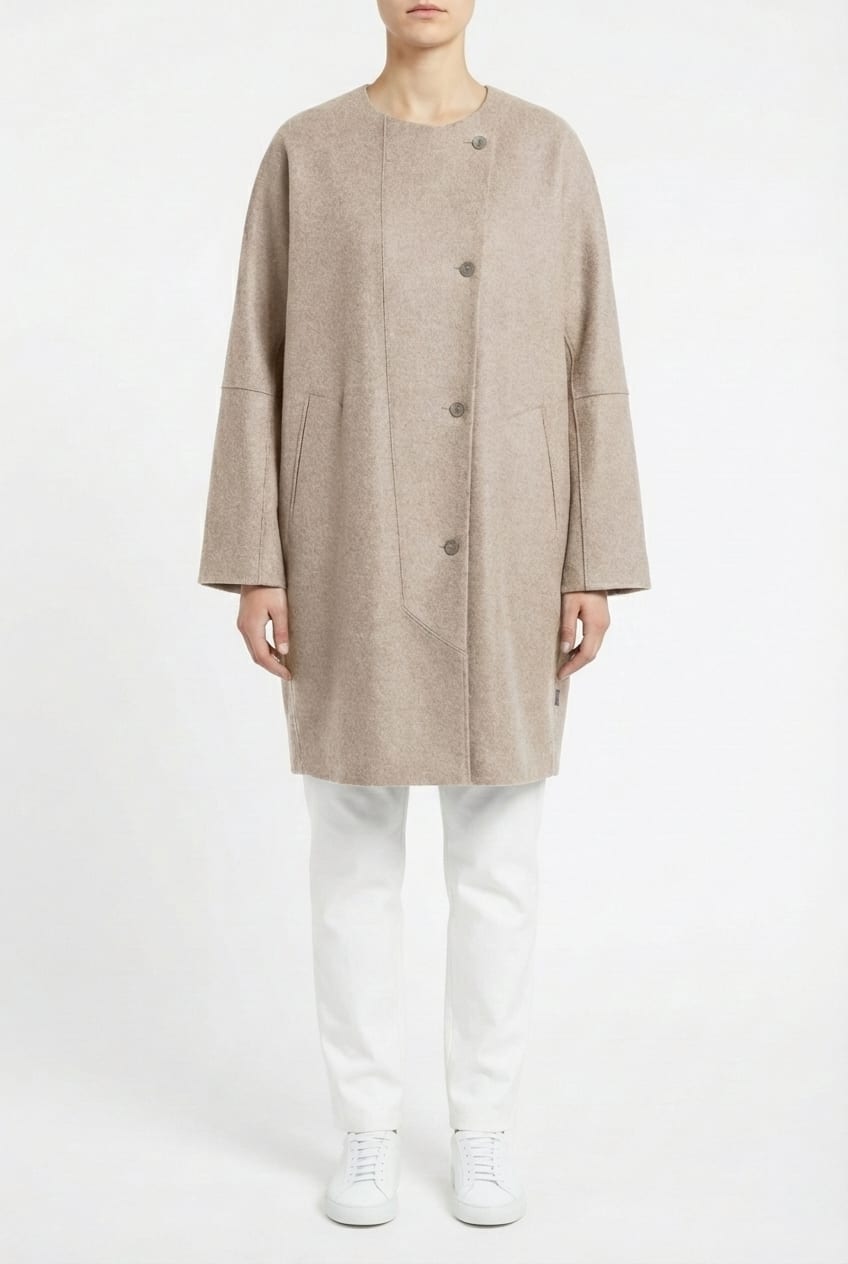 Outdoor jacket 6665 - Premium OSKA boiled wool - 120ECRU - 10260710665
