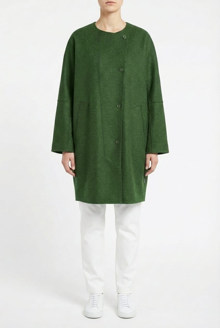 Outdoor jacket 6665 - Premium OSKA boiled wool - 660GREEN - 10260710665