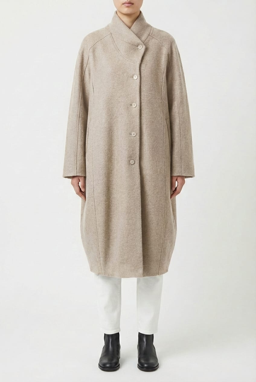 Coat 6666 - Premium OSKA boiled wool - 120ECRU - 10260710666