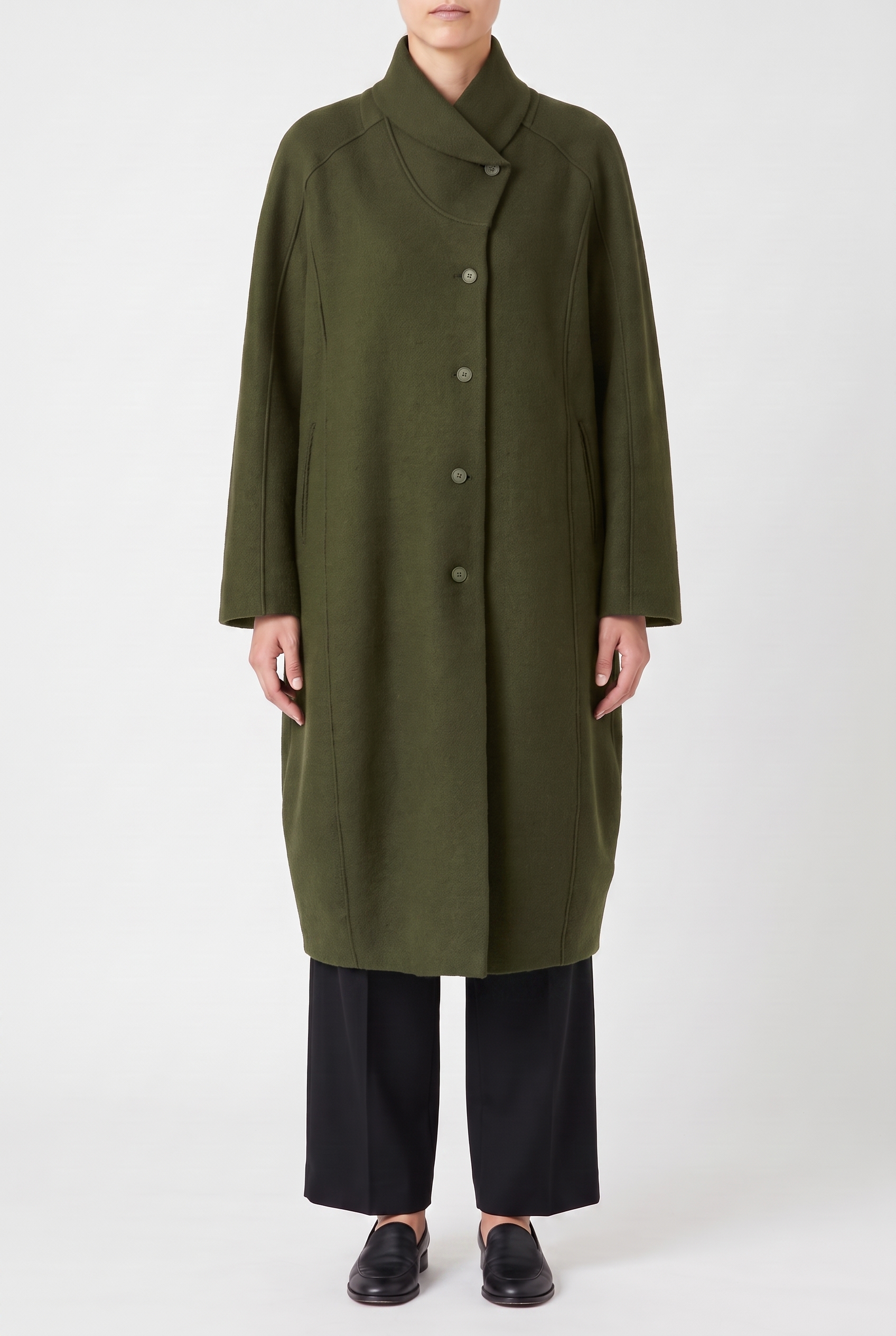 Coat 6666 660GREEN Premium OSKA boiled wool