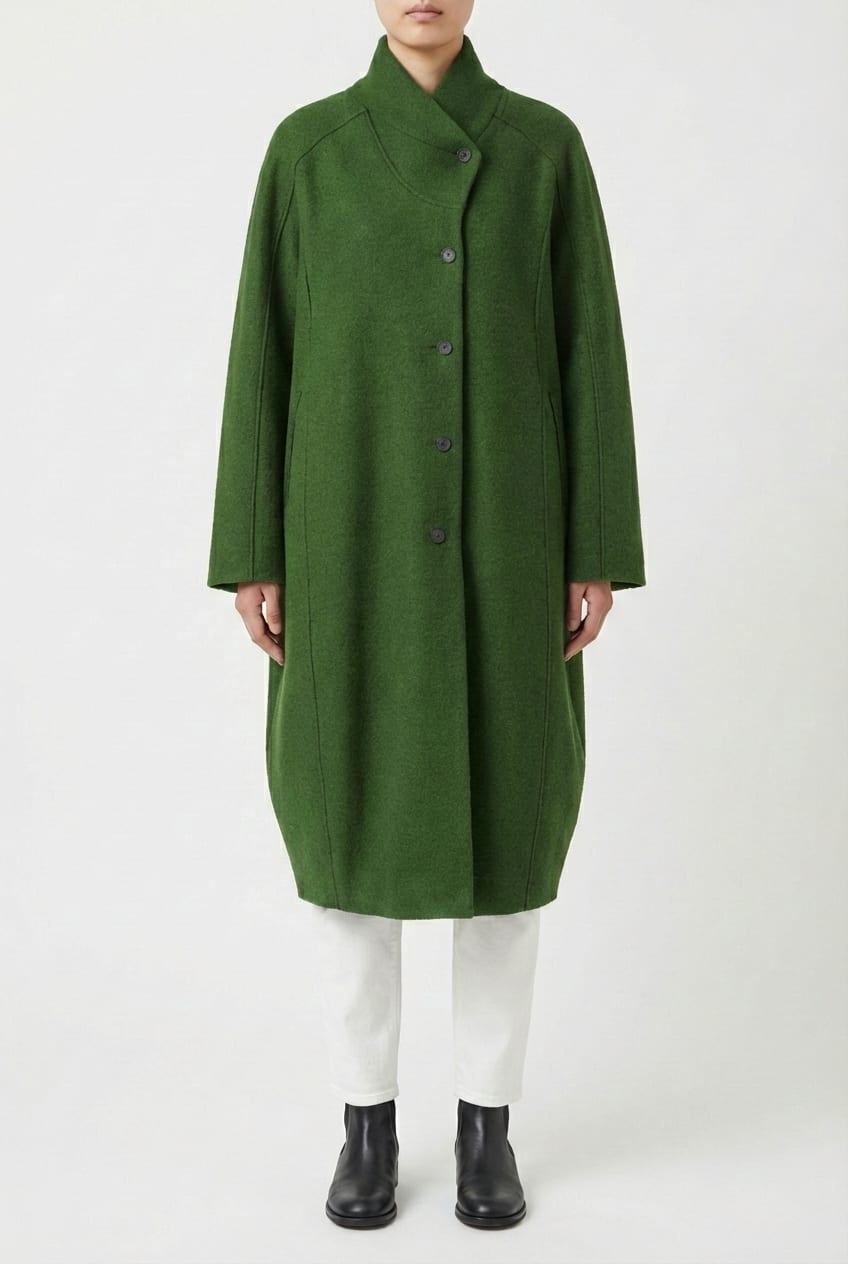 Coat 6666 - Premium OSKA boiled wool - 660GREEN - 10260710666