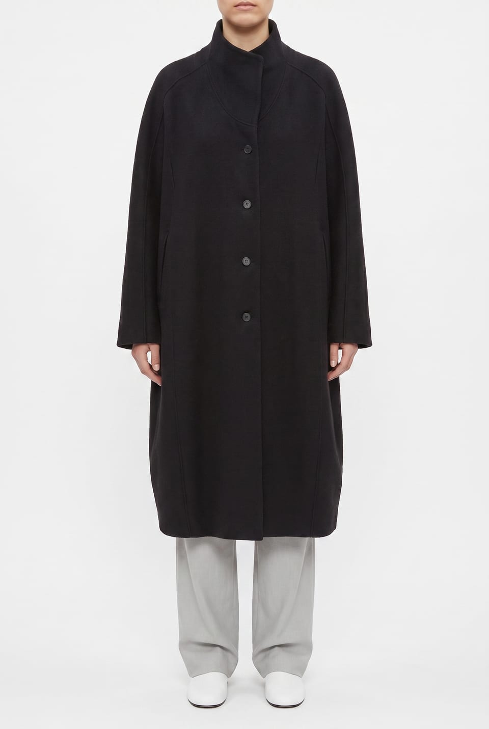 Coat 6666 - Premium OSKA boiled wool - 990BLACK - 10260710666