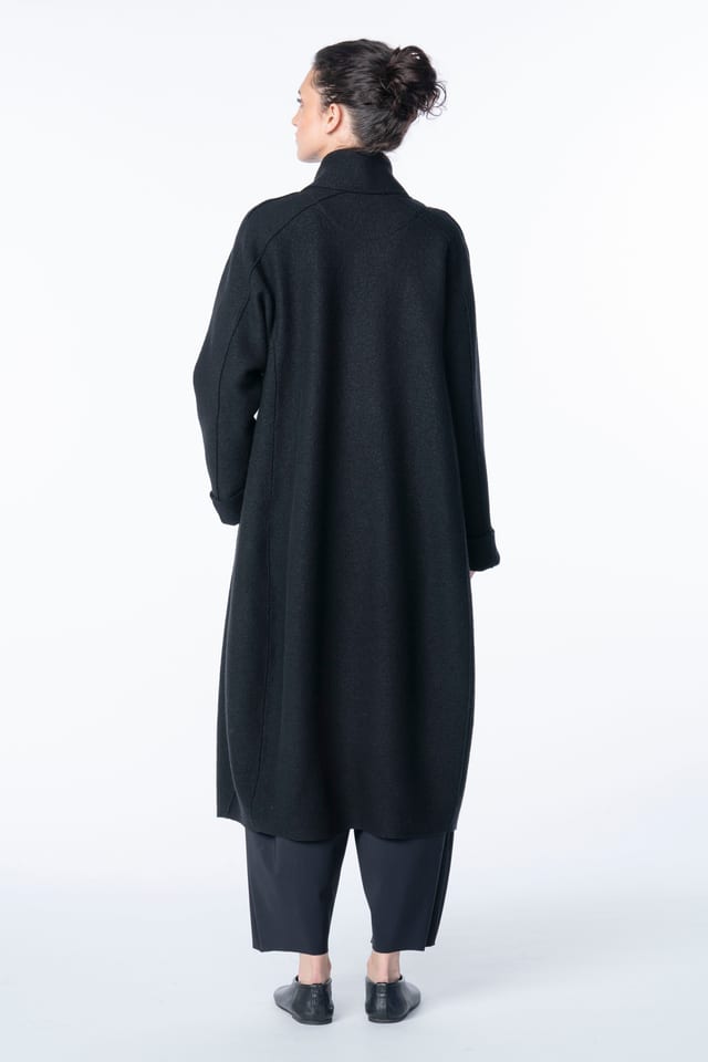 Coat 6666 - Premium OSKA boiled wool - 990BLACK - 10260710666