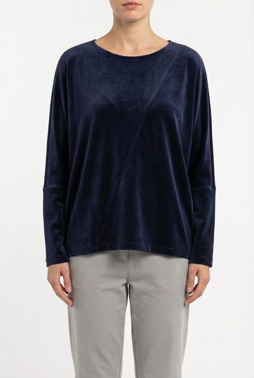 Pullover 6670 - Drapey lyocell jersey - 490NAVY - 10260710670
