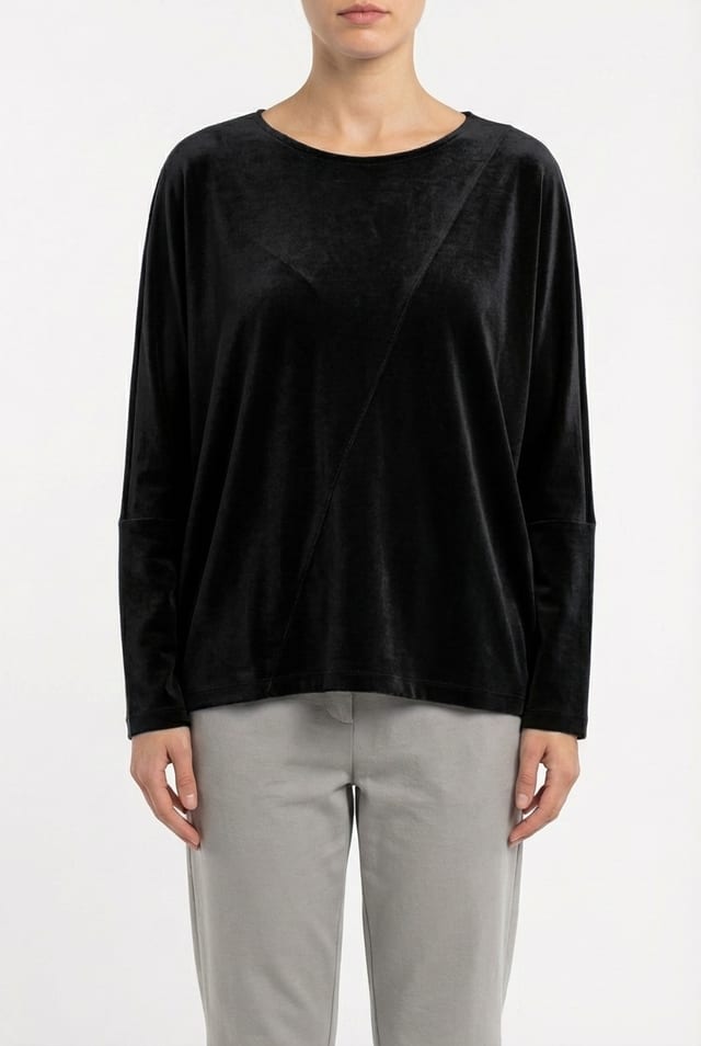 Pullover 6670 - Drapey lyocell jersey - 990BLACK - 10260710670