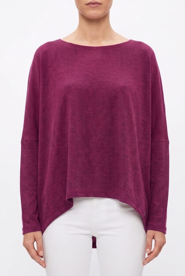 Pullover 6671 - Slub-Jersey aus Bio-Baumwolle - 370AMETHYST - 10260710671