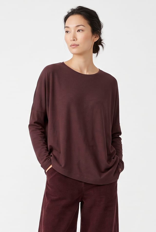 Pullover 6672 - Organic cotton slub jersey - 360SYRAH - 10260710672