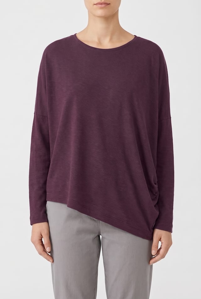 Pullover 6672 - Žerzej z organické bavlny - 370AMETHYST - 10260710672