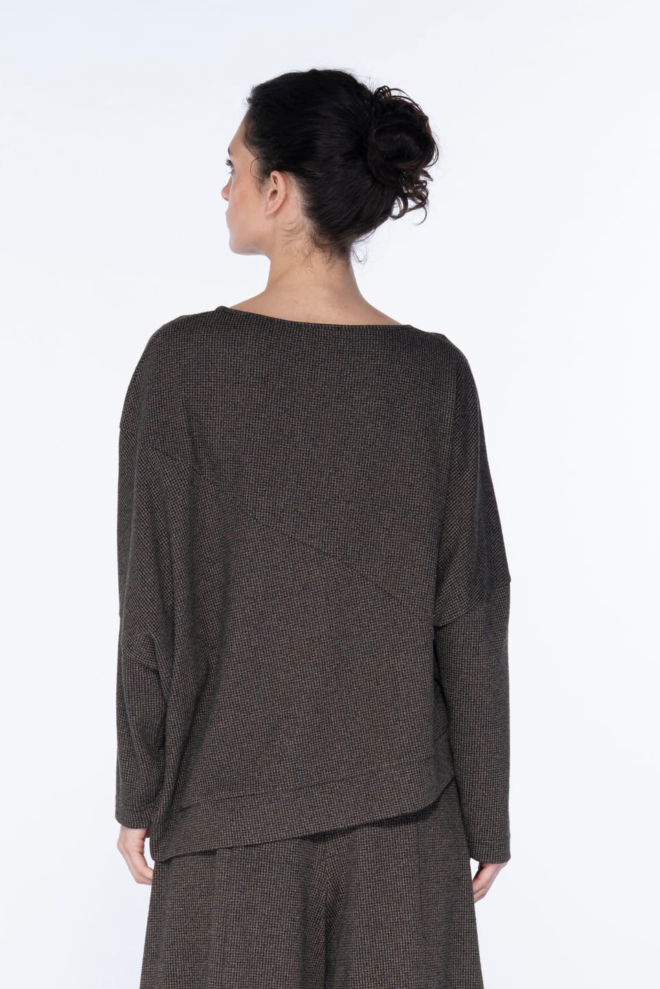 Pullover 6674 - Houndstooth jacquard jersey - 860WOOD - 10260710674