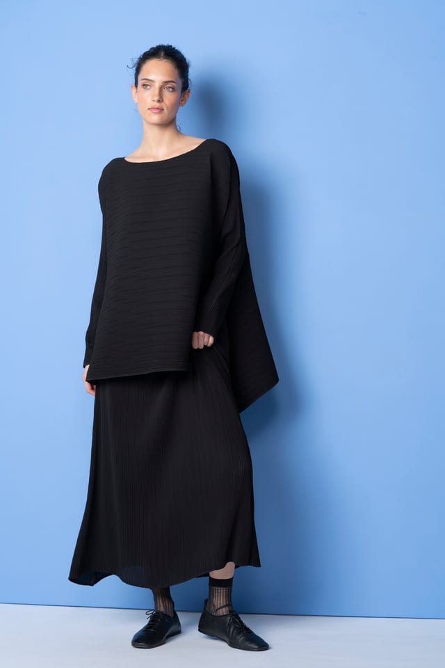 Jupe 6685 - plis - 990BLACK - 10260710685